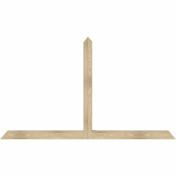 Ekena Millwork Portland Rough Sawn Timber Gable Bracket, Douglas Fir, 84"W x 49"H x 4"D x 4"F, 14/12 Pitch GBW084X49X0404POR00RDF - main